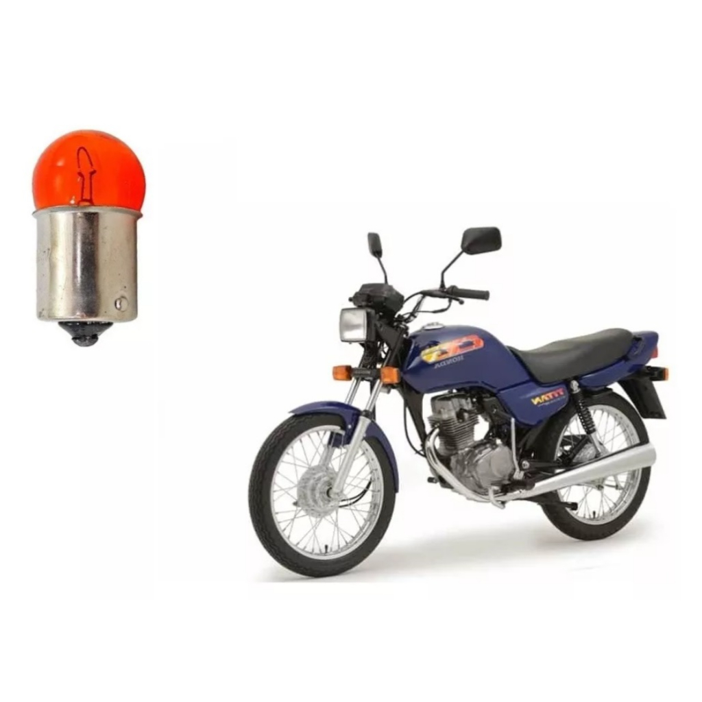 Lâmpada Pisca Ferro Laranja Honda CG 1999 Titan 160 Fazer 250 12V Pino Encontrado 8995