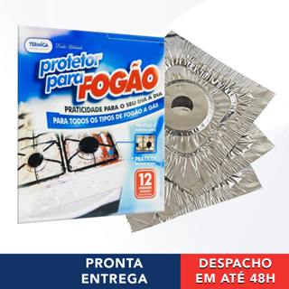 12 Forros Protetor De Alumínio Para Fogão A Gás 4 e 6 Bocas - Térmica em Oferta na Shopee