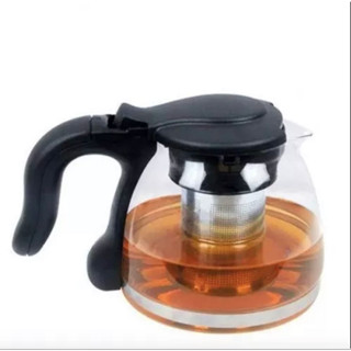 Chaleira Inox De Vidro C/ Tampa C/ Infusor 1 Litro Bule Café