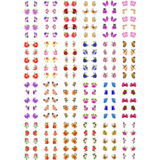 kit 7 cartelão de adesivo de unha 3d Prontos Variados em Oferta na Shopee