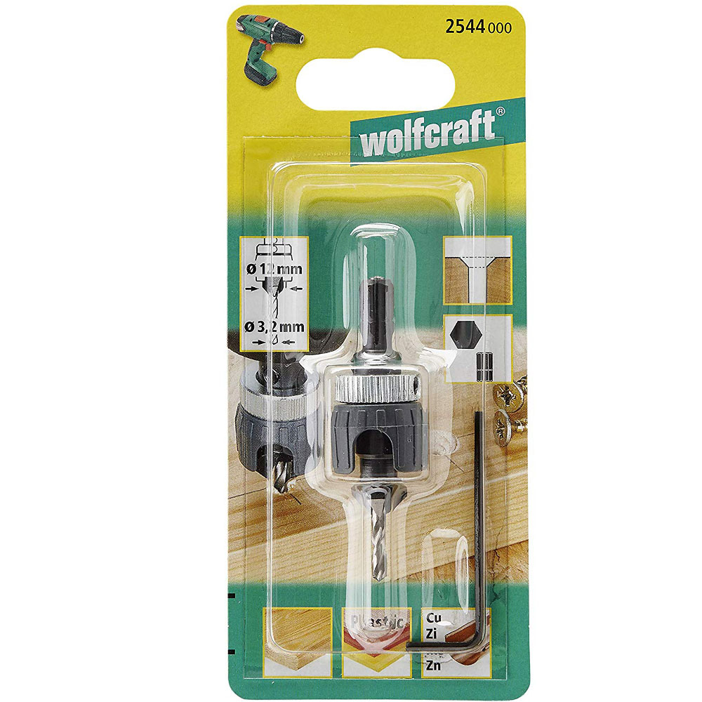 Broca Escareadora Wolfcraft 254400 com Fresa Cônica e Limitador de Profundidade em Oferta na Shopee