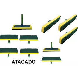 Atacado Kit 6 Refil Rodo Abrasivo Esponja Lava Limp Piso Azulejo