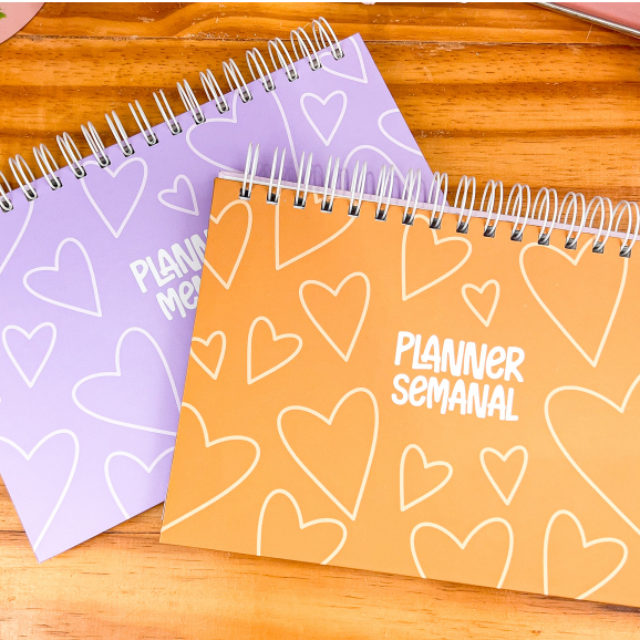 Desk planner A5, planner mensal, planner semanal, planner de mesa