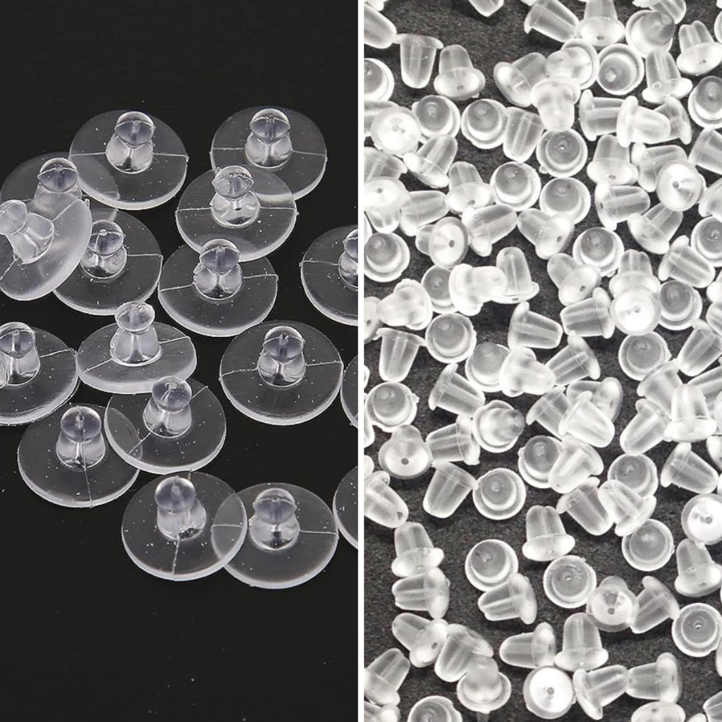 50 Pares Tarrachinha Silicone Brinco (100un) Tarraxa em Oferta na Shopee