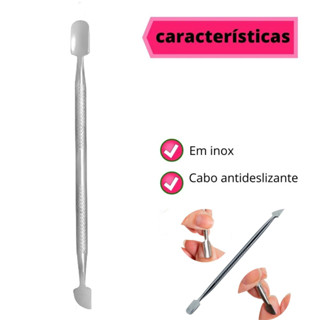 Espatula de unha Inox cutelaria Manicure