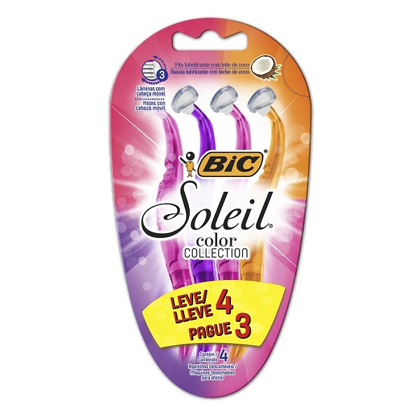 Aparelho de barbear Bic Soleil Color collection Leve 4 pague 3