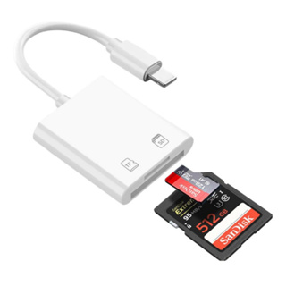 Adaptador Lightning Leitor Cartão Sd Tf iPhone 11 X 8 iPad em Oferta na Shopee