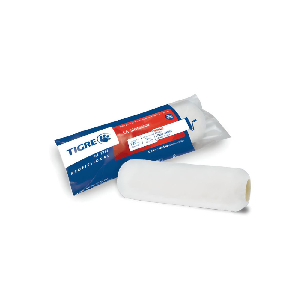 Rolo de Pintura lã Sintético Tigre 23 cm Modelo 1312