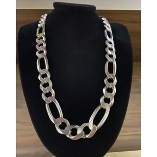 Corrente grumet 3x1 banhada prata 925 grossa 10mm-60cm em Oferta na Shopee