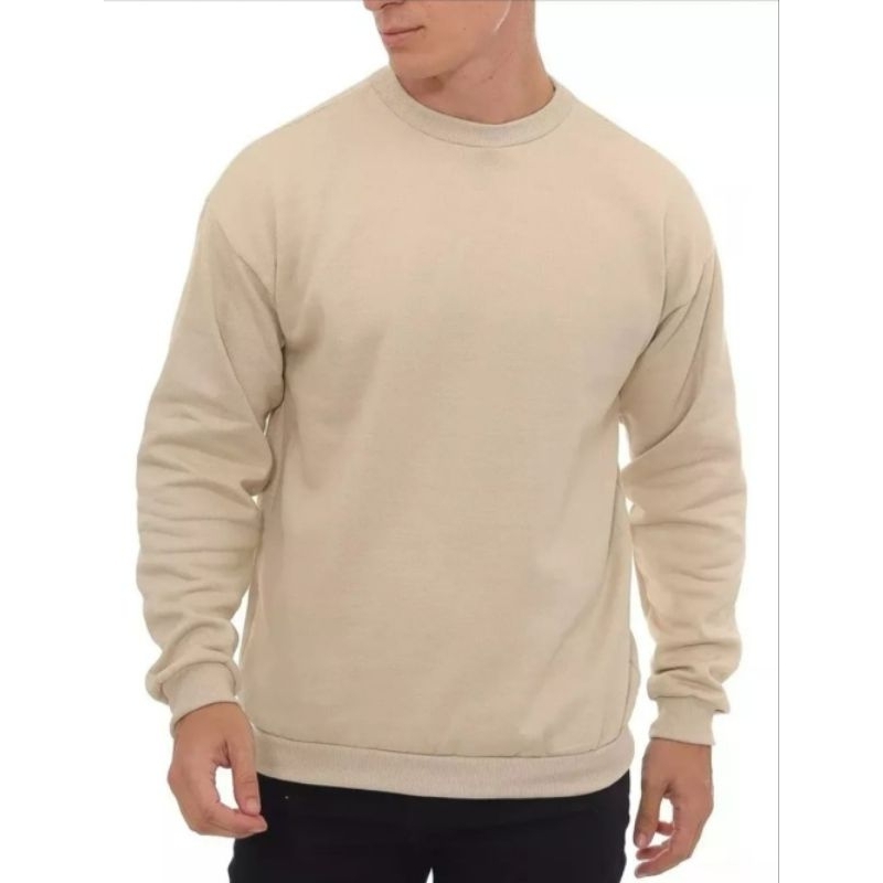 Blusa Moletom Gola Redonda Unissex em Algodão  Tecido Premium