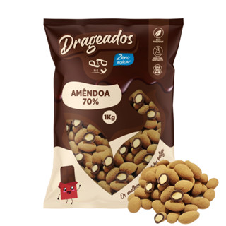 Drageado Zero Açúcar Amêndoa com Chocolate Belga 73%