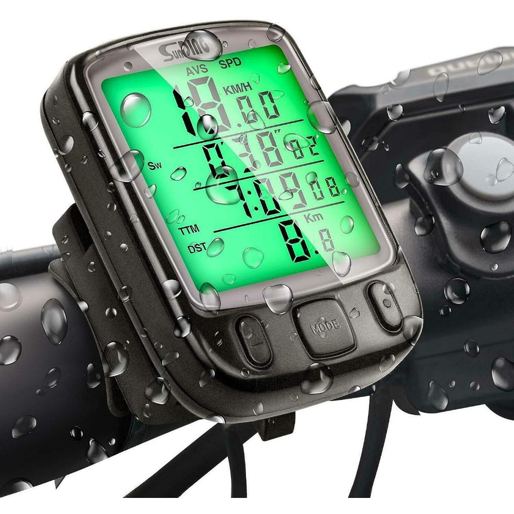 Velocímetro de Bike Ciclo computador com Led 27 Funções Visor Acessório de Ciclismo