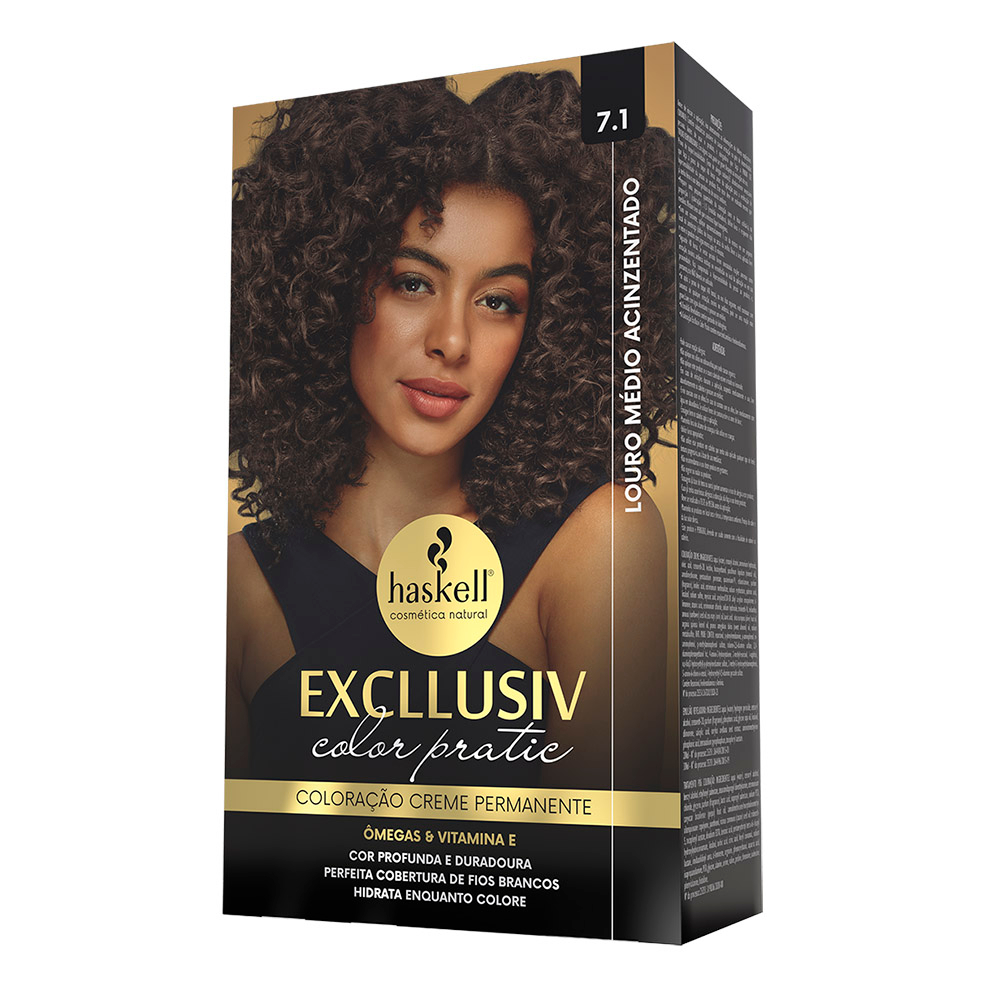 Kit Color Pratic 7.1 - Louro Medio Acizentado Haskell em Oferta na Shopee