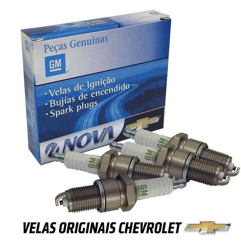 JOGO DE VELAS IGNIÇÃO 2.4 16V BKR7EKC VECTRA 93384787 PEÇAS GENUÍNAS GM JG93384787