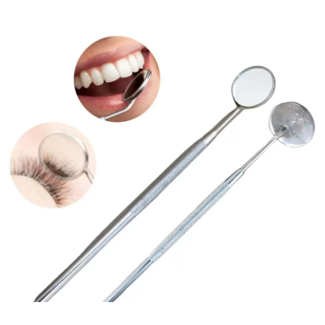 Espelho De Precisão Profissional Para Extensão De Cílios Inox Dentista