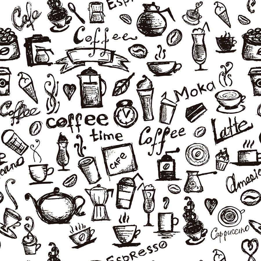 Papel De Parede Vinílico Lavável Cozinha Gourmet Café Branco em Oferta na Shopee