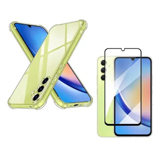 Kit Capa Anti Impacto Transparente + Película 3D Samsung Galaxy A24