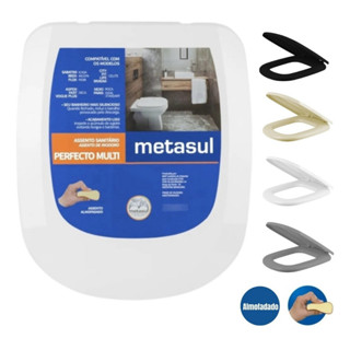 Assento Sanitário Almofadado Tampa de Vaso Basic Retangular Deca Icasa Incepa Celite Ideal Standart