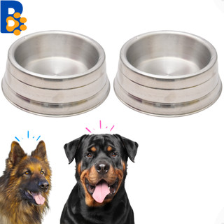 Kit 2 Comedouro Pesado Polido de Alumínio Para Cães Cachorro - Gigante 2600 ml