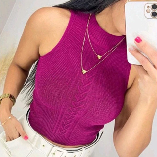 Cropeed estilo blogueirinha em fio modal tendência 2023 em Oferta na Shopee