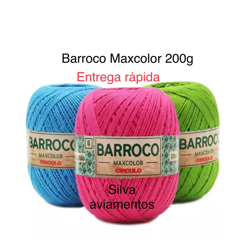 Barbante barroco maxcolor n4 - 200g - Círculo em Oferta na Shopee