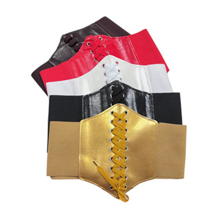 Cinto Corselet Corset de Elástico com Velcro Efeito Cintura Fina