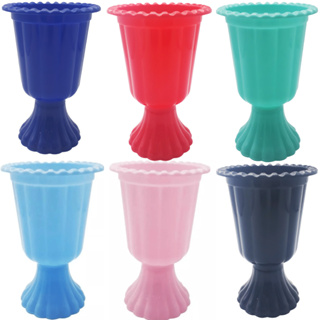 Vaso Grego Decoração Mesa Festa Plástico 19cm em Oferta na Shopee