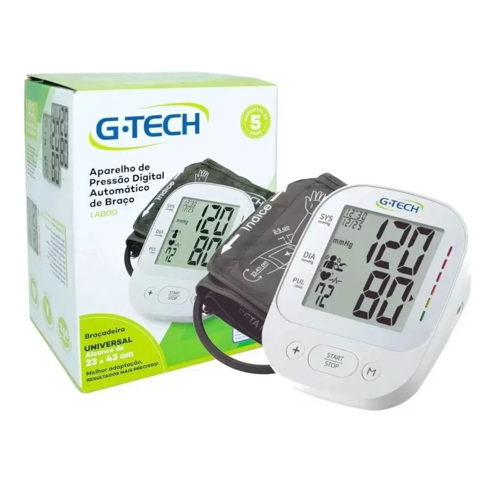 Aparelho de pressão arterial digital de Braço G-Tech LA800 - Health