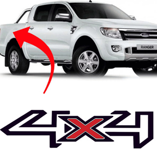 PAR CONJUNTO JOGO DE ADESIVO LATERAL 4X4 FORD RANGER 2013 2014 2015 2016 2017 2018 2019 NAS CORES PRETA CINZA E GRAFITE em Oferta na Shopee