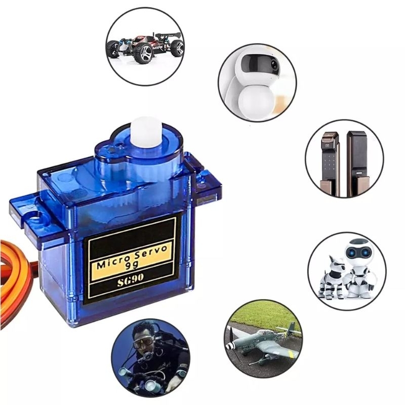 Micro Servos SG90 9g Mini Engrenagem 1Pç/4Pçs P/Aeromodelos-Helicópteros/Drones Modelismo Automodelos e Barcos e Outros