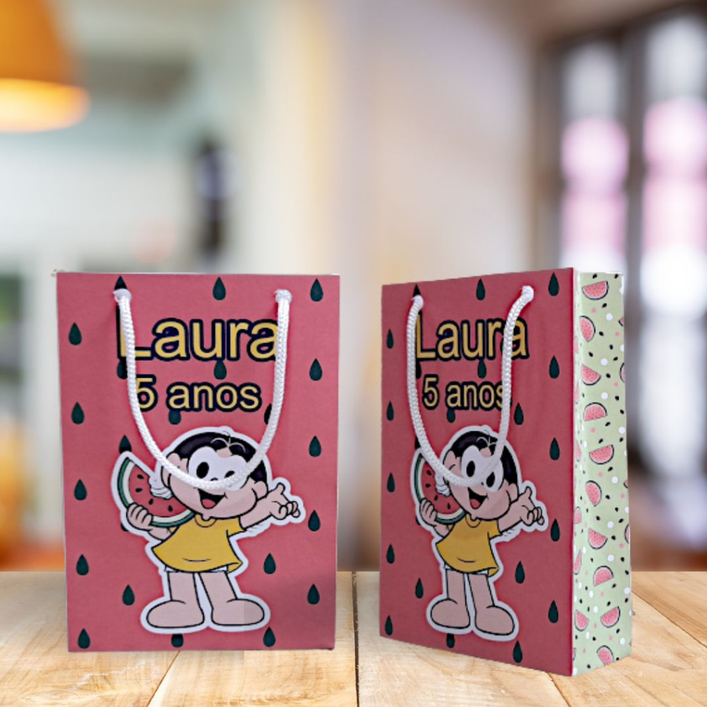 10 Sacolinhas Personalizadas Para Lembrancinha - Magali - Caixinhas Personalizadas - Papelaria Personalizada