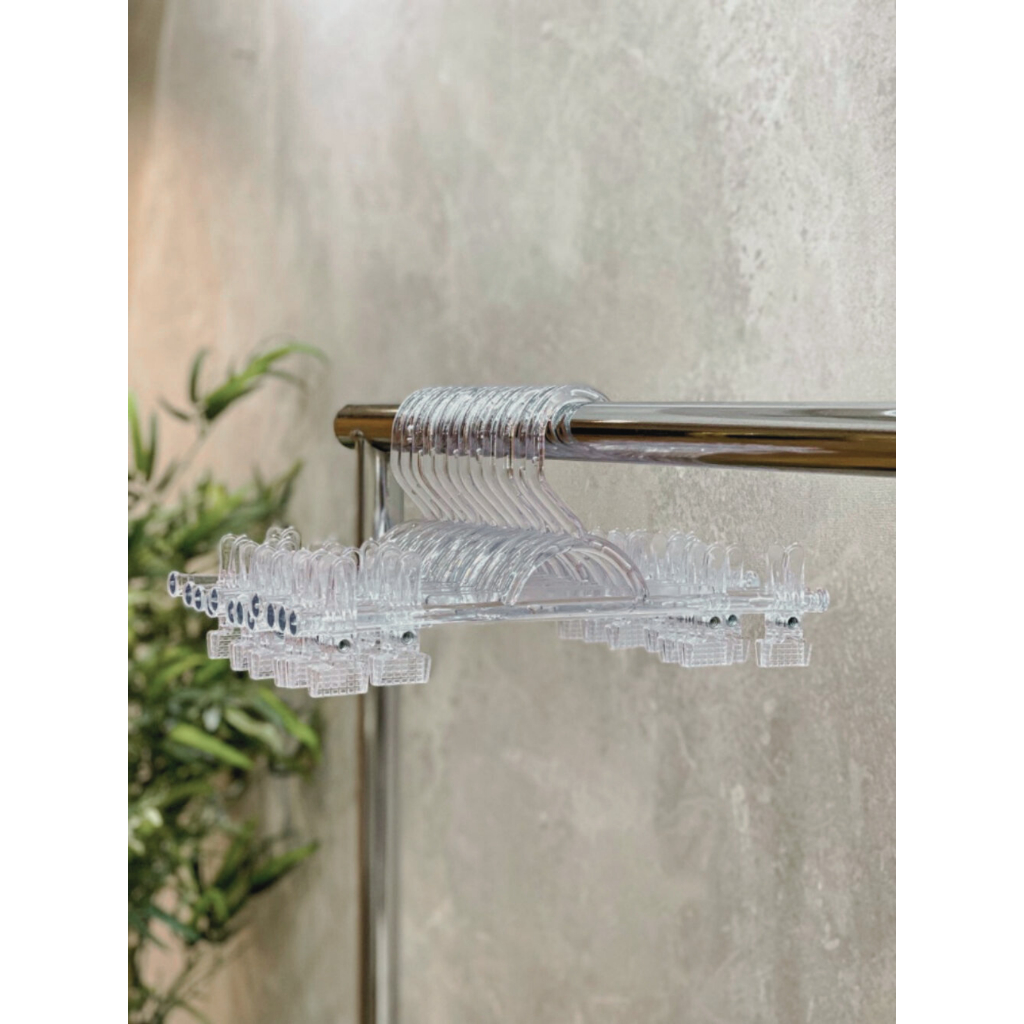 10 Cabide Com Presilha Para Loja Casa Transparente de Acrílico