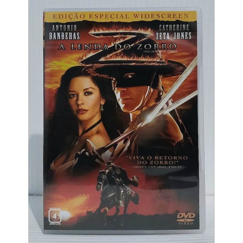 Dvd A Lenda do Zorro - Antônio Banderas - Original Usado