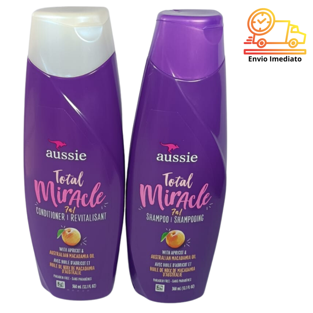 Kit Shampoo 360ml + Condicionador 360ml Aussie Total Miracle