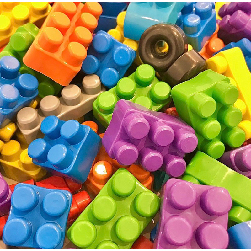 48 Blocos De Montar - Com Rodinhas - Brinquedo De Montar Infantil - Peças De Montar - Bem Coloridos