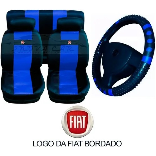 kit capa banco carro assento couro + volante Fiat  ELBA / UNO / FIORINO / premio