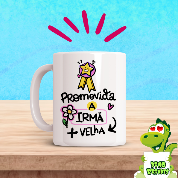 Caneca criativa | Promovido a irmão(ã)  mais velho (a) em Oferta na Shopee