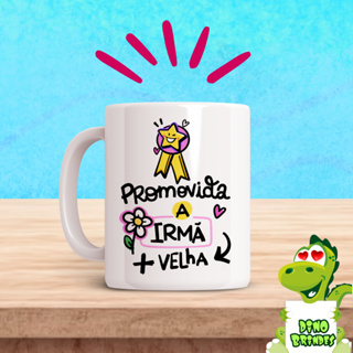 Caneca criativa | Promovido a irmão(ã)  mais velho (a) em Oferta na Shopee