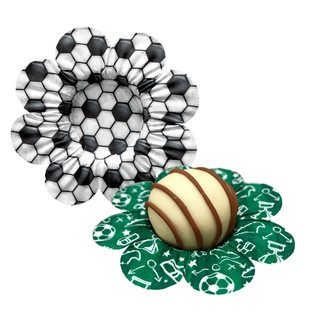 Forminha Docinhos Bombom Trufas Futebol Brasil 30 un – Festa Copa Doce Fino Piffer Festas