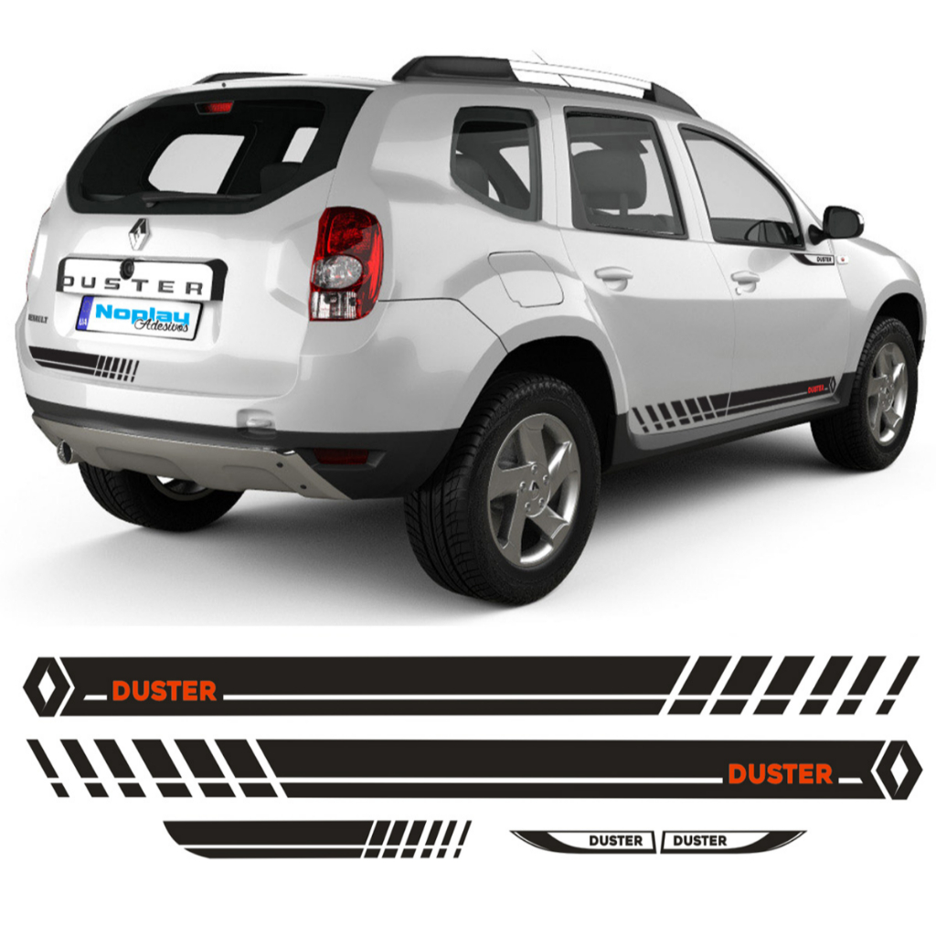 Adesivos Faixas Laterais Renault Duster 2010 2013 2014 2015 2018 2019 Acessório Kit
