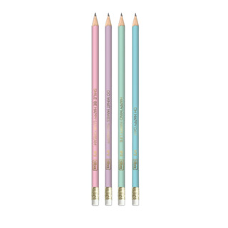 Lápis Grafite Happy nº2 com Borracha Colorido (Azul, Lilás, Rosa e Verde) - Tilibra em Oferta na Shopee