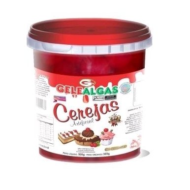 Cereja em calda comestíveis artificiais 500gr Gelealgas em Oferta na Shopee