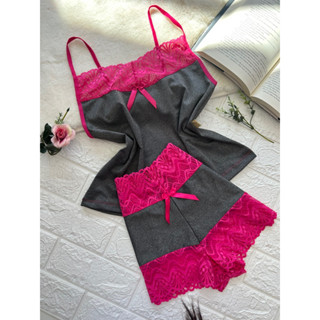 Camisete Conforto Baby Doll Renda Short Doll Feminino Pijama modelo lorena