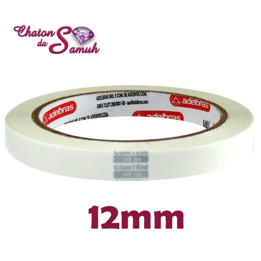 1 Rolo Fita Dupla Face Transparente Adelbras 12mm x 30mt