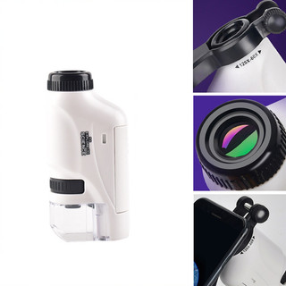 Microscópio De Mão Portátil Com Zoom 60X-120X Para Plantas Infantis