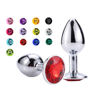 Plug Anal Redondo Pedra Cristal Aço Inox PRONTO ENTREGA