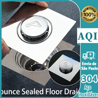 Ralo Click Inteligente Pop Up Click 10x10 Cm Inox