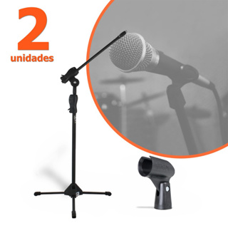 Kit 2 Pedestal Para Microfone Girafa Ibox e 2 Cachimbos em Oferta na Shopee