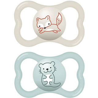 Kit 2 Chupetas bico de silicone Air 16M+ Azul - MAM