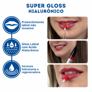 Gloss de Preenchimento Labial com Ácido Hialurônico 7mL - Efeito preenchedor, hidratante, brilho, voluminador, hydra, maquiagem, skin care, skincare